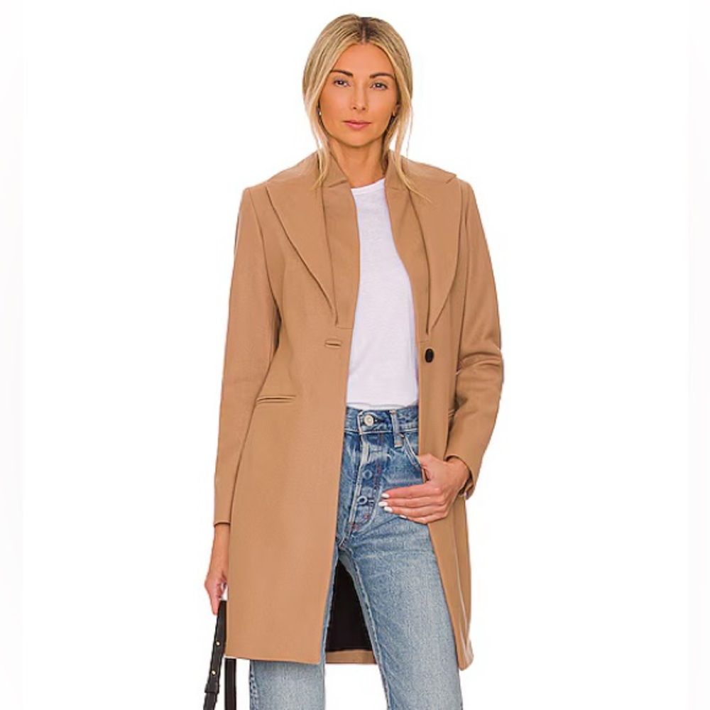 All Saints Lyris Wool + Cashmere Blend Coat